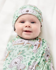 Koala Cuddles Swaddle & Beanie Set