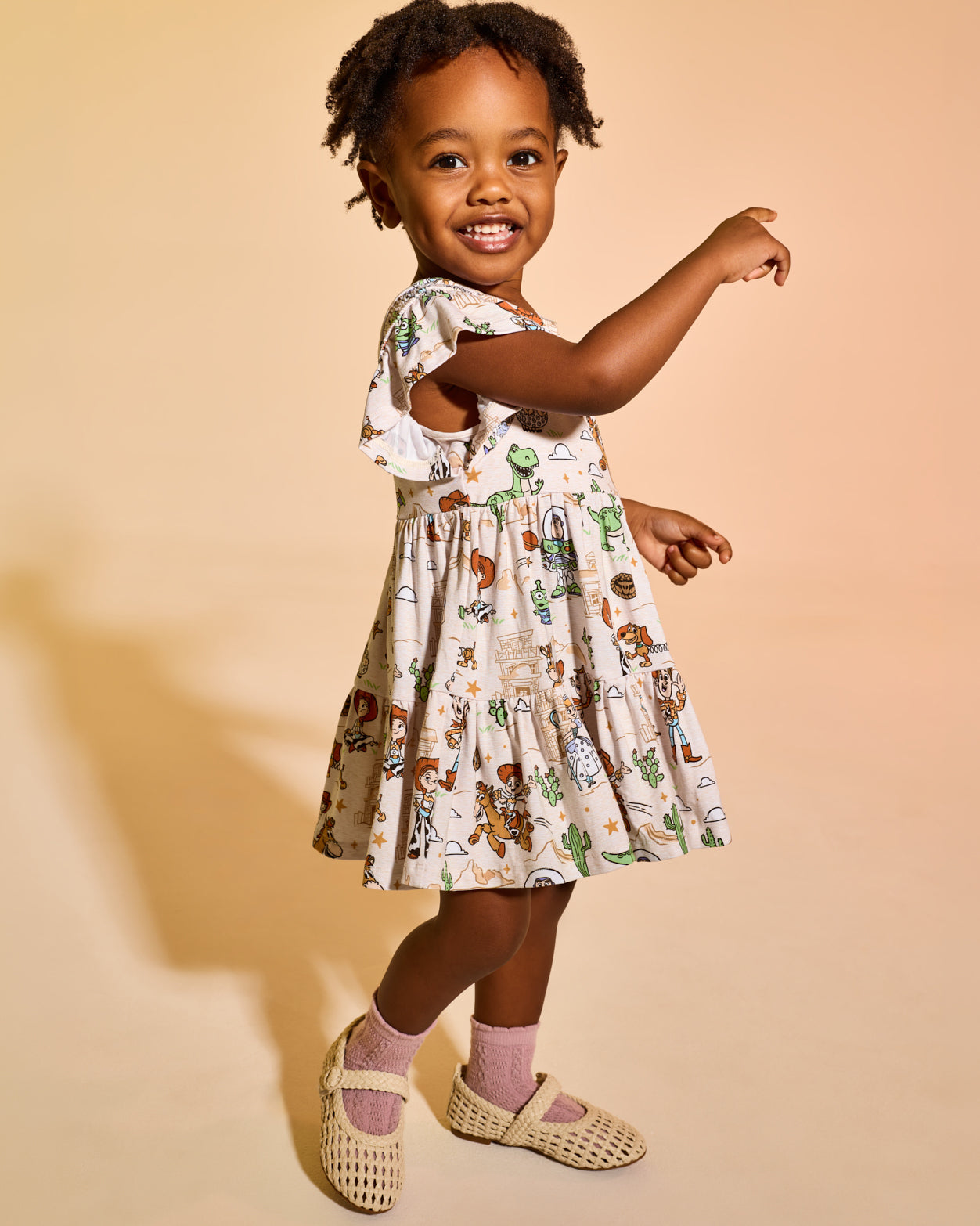 Disney & Pixar Woody's Wild West Tiered Flutter Dress with Bloomer