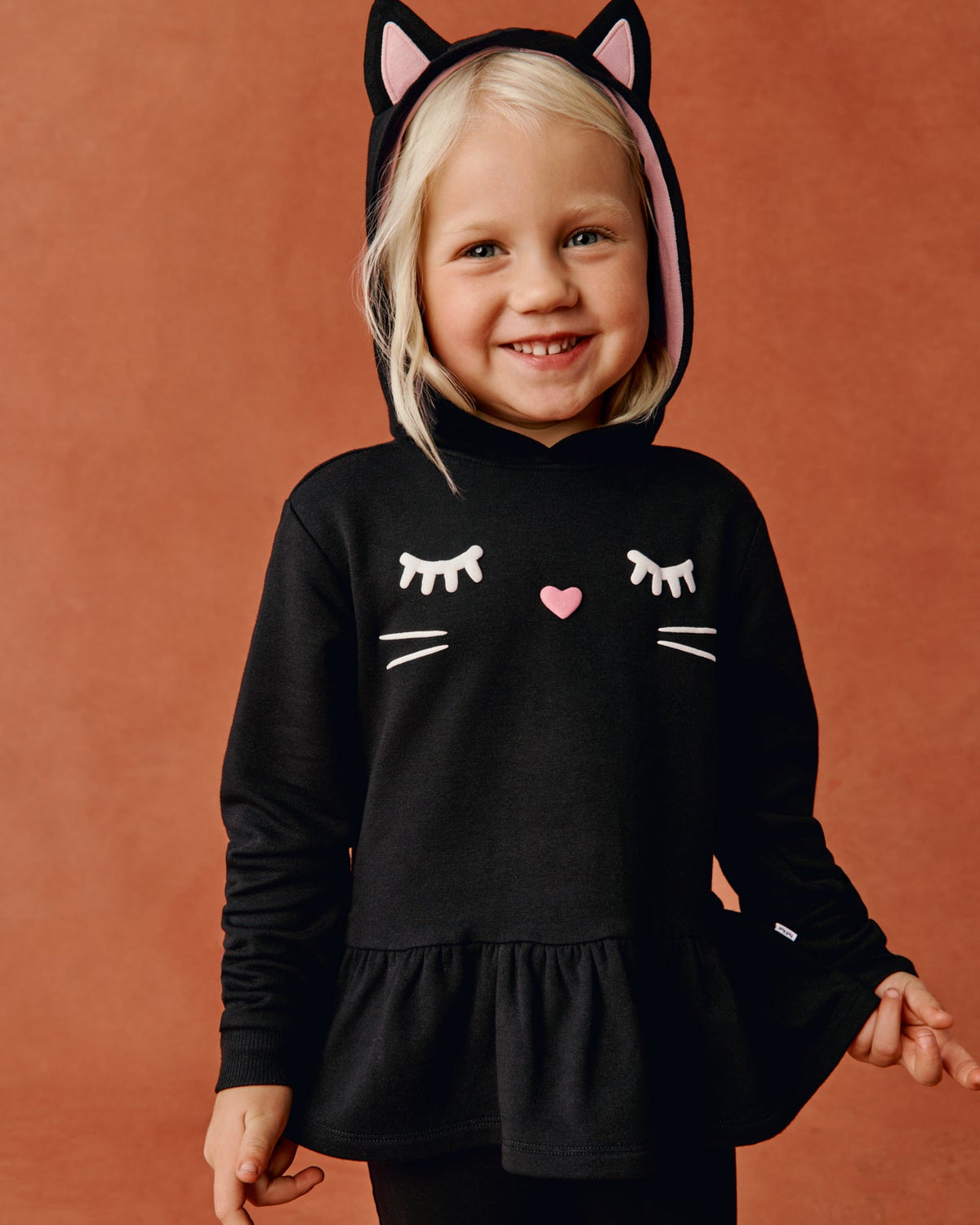 Black Cat Peplum Hoodie