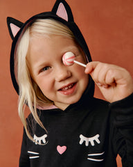 Black Cat Peplum Hoodie