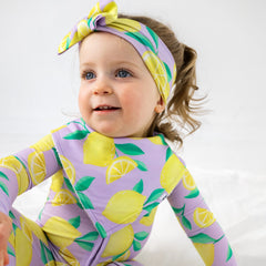 Lavender Sunny Citrus Bandana Bib