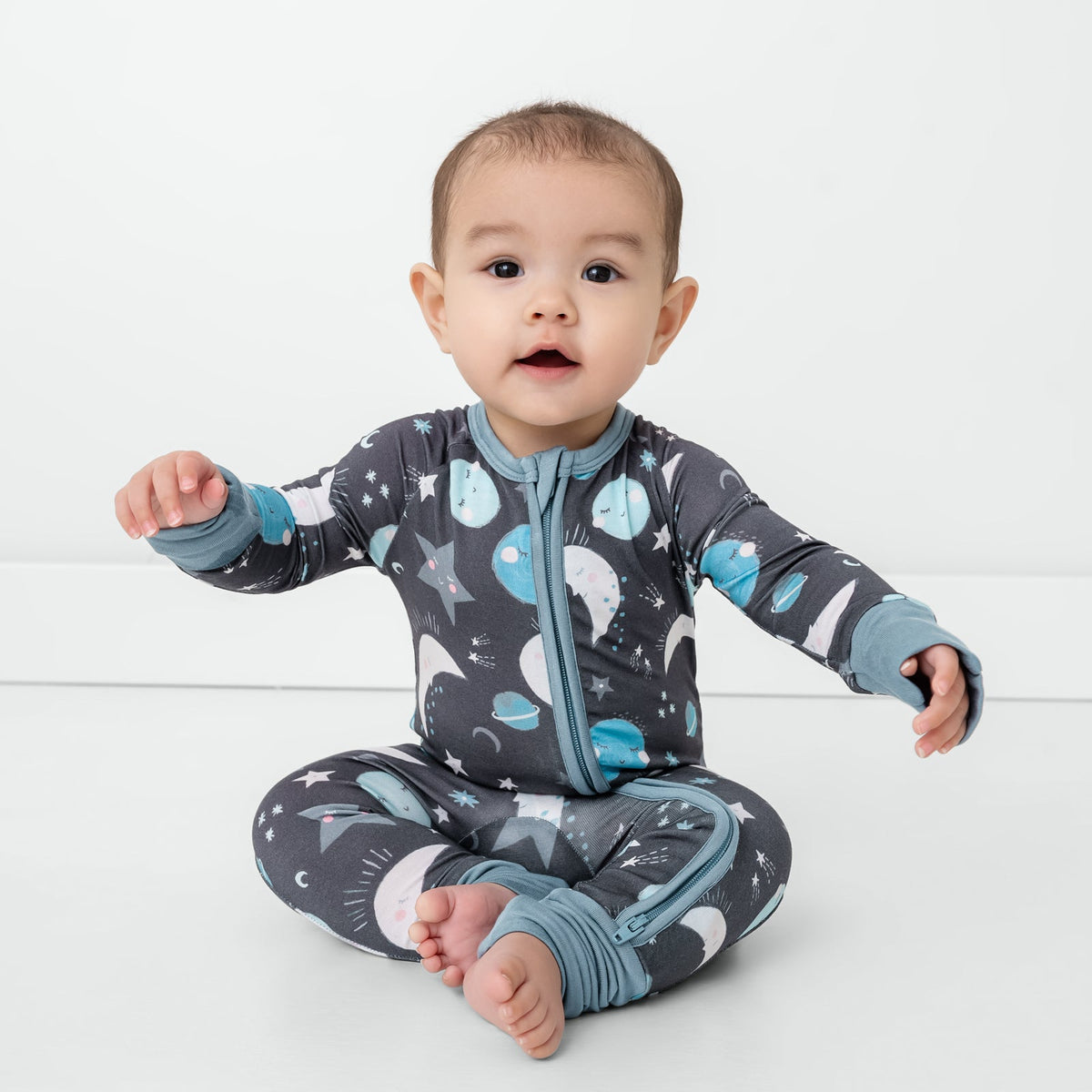 Blue To the Moon & Back Zippy