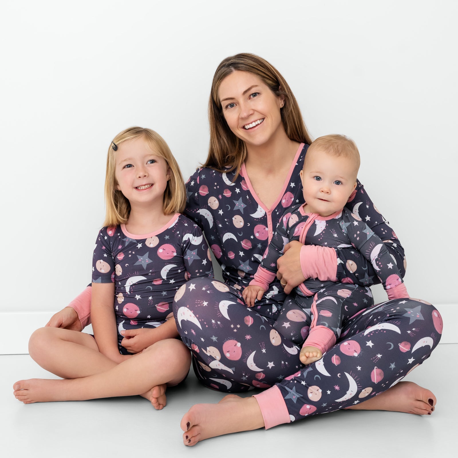 Pink To the Moon & Back Women's Bamboo Viscose Pajama Top