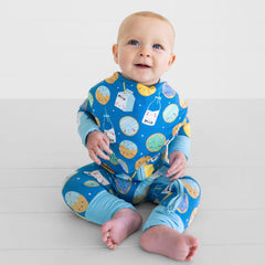 Blue Cookies & Milk Bandana Bib