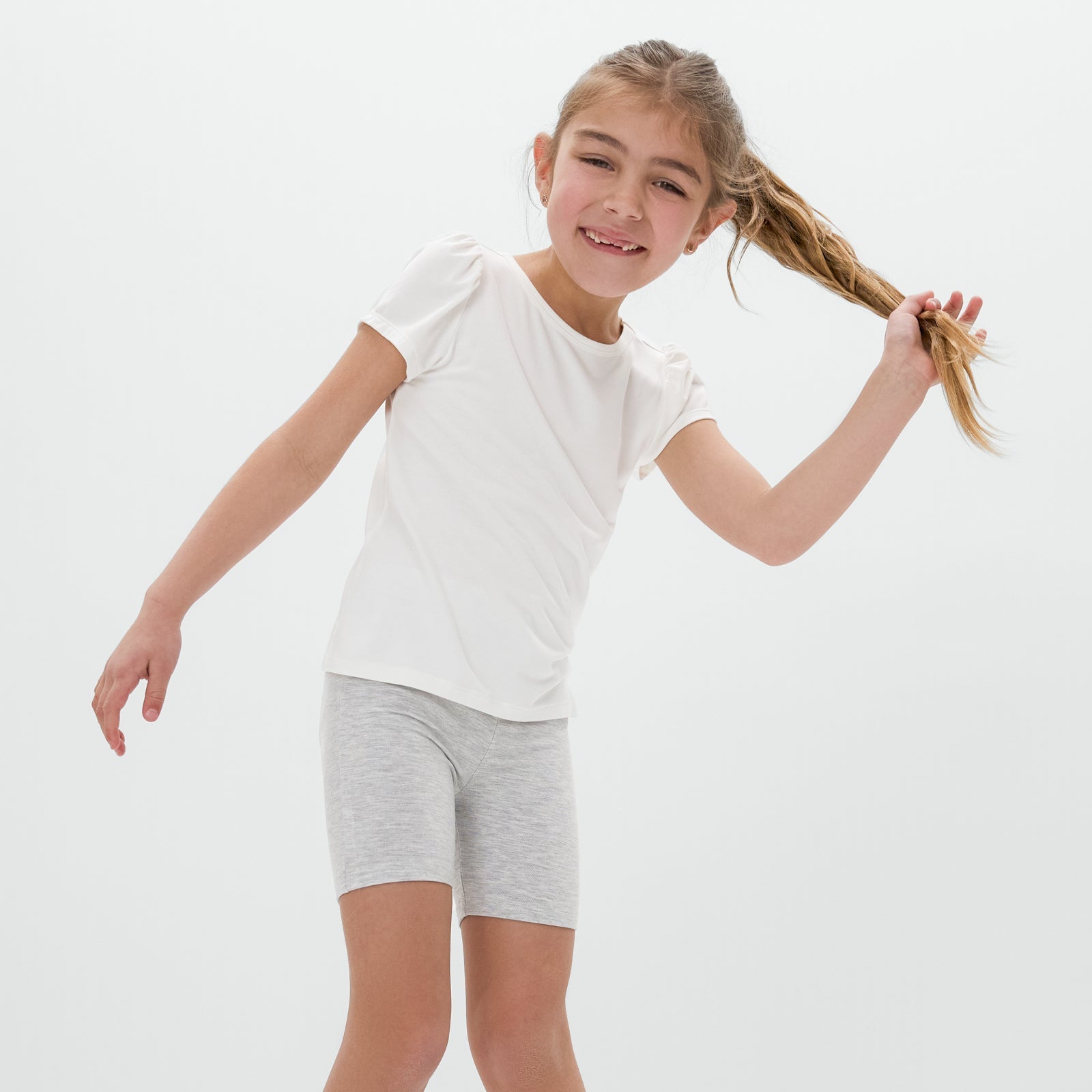 Light Heather Gray Bike Shorts