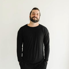 Black Men's Pajama Top