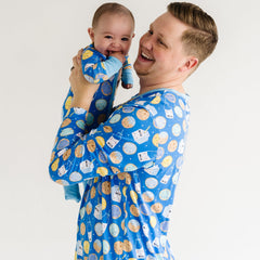 Blue Cookies & Milk Men's Pajama Top