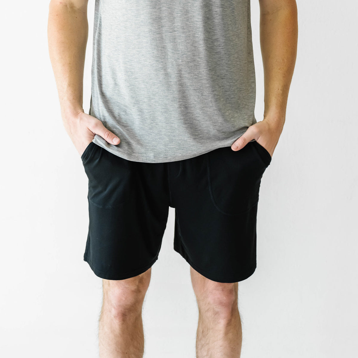 Black Men's Pajama Shorts